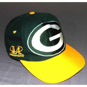 Green Bay Packers Vintage 90's Logo Athletic Block Head Snapback Hat